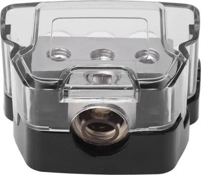 Productafbeelding van 3-wegs stroomverdelingsblok, vloerdistributie, audio-splitter, 0 gauge (ingang) naar 4 outputs, universeel, voor auto
