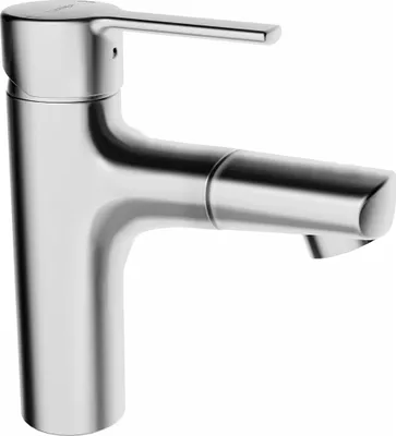 Produktbild von Hansa Einhebelmischer Waschtisch, HANSARONDA 0301, Zugstangenablauf, Kupferrohr, 125 mm Ausladung, DN15, Chrom, 1 Stk.