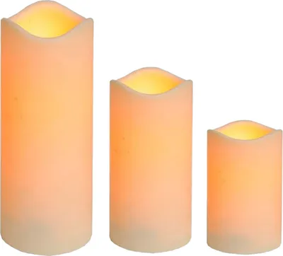 Zdjęcie produktu dla zestaw 3 świec filarowych LED Outdoor