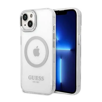 Produktbild von Guess Guhmp14Mhtrms Iphone 14 Plus 6,7 Silber/Silber Hartschale Metal Outline Magsafe