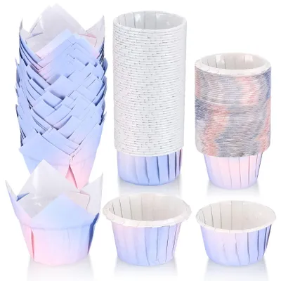 Image de Moules à muffins en papier - Moules résistantes à la chaleur pour cupcakes et muffins - 150 pièces