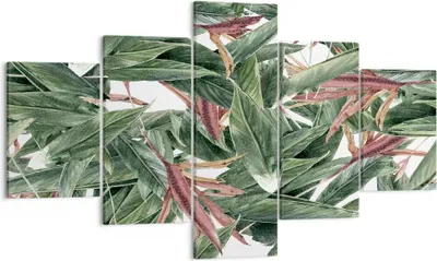 Produktbild von Bild auf Leinwand - Leinwandbild - Pflanze Blatt Blume - 125x70cm - Wand Bild - Wanddeko - Leinwanddruck - Bilder - Kunstdruck - Wanddekoration - Leinwand bilder - Wandkunst - EA125x70-3844