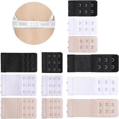 Produktbild von BH Verlängerung 12 Stück, Elastisch Mit 3x3 Haken, Für Gewichtszunahme Schwangerschaft Stillzeit