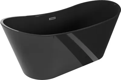 Produktbild von Mexen Montana freistehende Badewanne 170 x 80 cm, schwarz, Überlauf gun metal - 52011708070-95