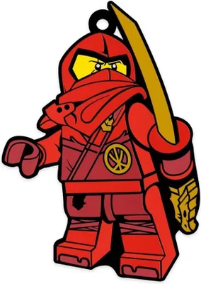 Produktbild von Original LEGO Ninjago Kai Magnetfigur – dekorativer Kühlschrankmagnet, 7 x 8,3 cm