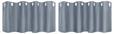 Verdunklungsvorhang-Set 2er-Pack, grau, 132x38 cm, mit Ringen