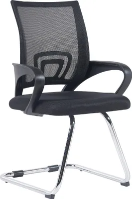 Produktbild von CLP Freischwinger Eureka mit Netzbezug und Armlehnen schwarz