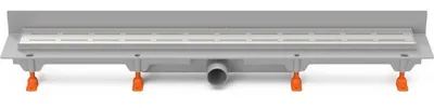 Image de Siphon de sol Chud?j vers le mur 650 mm, raccord latéral D40, tapis de siphon CH 650 L 3 -