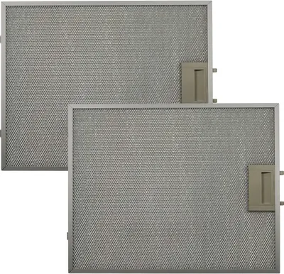Produktbild von vhbw 2x Filter Metallfettfilter kompatibel mit Constructa CD959350/02, CD959350/03, CD959352/01 Dunstabzugshaube - 34,9 x 29,6 x 0,8 cm, Metall