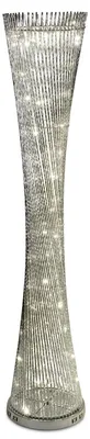 Produktbild von Lampe rund gedreht 25x100cm aus glänzendem Aluminium