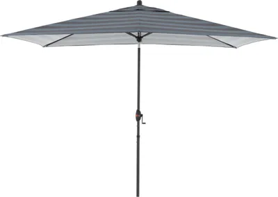 Produktbild von Doppler myZone Mittelmastschirm Auto-Tilt 300 x 200 Sonnenschirm 6 Farben 461465 840S Blockstreifen Anthrazit