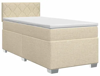 Obrázok produktu pre Posteľ boxspring s matracom Krémová 100 x 200 cm Látka