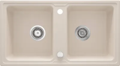Produktbild von Granitspülbecken, 2 - Becken - beige - 780 x 435 x 180 mm