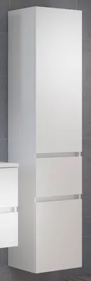 Produktbild von Hochschrank Badschrank Seitenschrank Beistellschrank Schrank Badmöbel"Baabe I" Weiß/Weiß-Matt