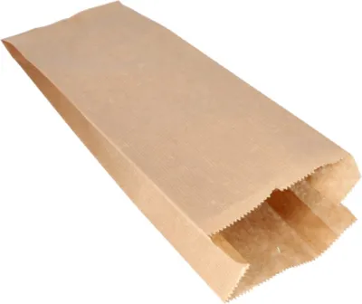 Produktbild von 1000 Papierfaltenbeutel gefädelt Kraftpapier 35 cm x 13 cm x 7 cm braun Füllinhalt 2 kg