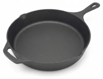 Gusseisen-Bratpfanne 30 cm, eingebrannt, ofenfest, induktionsgeeignet
