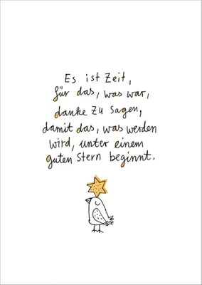 Produktbild von Postkarte Karindrawings "Es ist Zeit, für das, was war, danke zu sagen, ..."