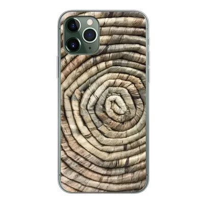 Produktbild von MuchoWow® Handyhülle Schutzhülle Hülle für iPhone 11 Pro Kreis - Schilf - Korb Silikon Softcase Handy Hülle - Handy