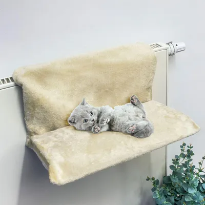 Produktbild von Heizungsliege Heizkörperliege in beige Katzenliege Hängematte Katze