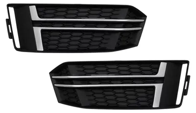 Image de Caches de pare-chocs inférieurs et grilles latérales pour Audi A4 B9 S-Line Berline et Avant 2016-2018.