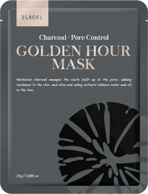 Obrázek produktu pro Elroel Golden Hour Mask Čisticí pleťová maska s dřevěným uhlím, 25 g