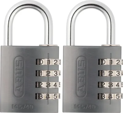 Produktbild von ABUS Zahlenschloss 145/40 in titanium - 2er Set