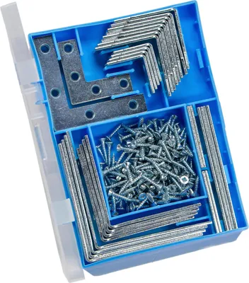 Produktbild von Winkelverbinder Stuhlwinkel Flachwinkel Flachverbinder Sortiment 180 teilig