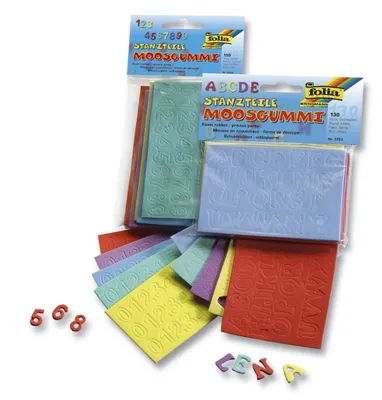 Immagine prodotto di Folia 2353 Moosgummi Stanzteile "Buchstaben" - 130 Stück, sortiert