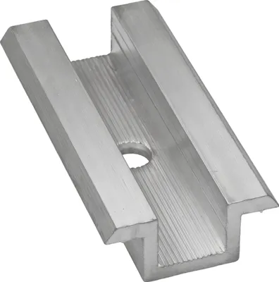 Produktbild von Mittelklemme silber Solarmodul Aluminium Korrosionsbeständig Solar PV Modul Montage Halterung Befestigung Set Panel