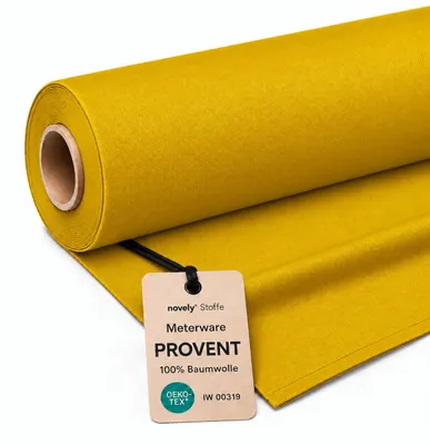 Produktbild von novely PROVENT Premium Twill 100% Baumwolle Meterware 1 lfm - Farbe: 33 Sonnengelb
