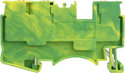 Produktbild von Schutzleiter-Reihenklemme 2.5mm2 3-Leiter gelb-grün Erdungsklemme 3954