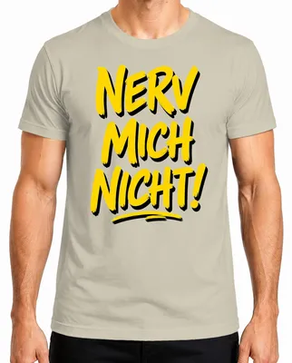 Obrázek produktu pro Tričko s nápisem "Nerv mě, prosím," vtipné, sarkastické, výrok, pro introverty, pánské, barva: přírodní, velikost: M