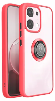 Obrázok produktu pre Puzdro Avizar pre telefón Oppo A6 Pro s magnetickým krúžkom, matný povrch, červená farba
