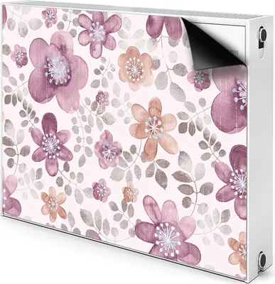 Produktbild von Magnet Heizung Verkleidung Abdeckung Heizung Heizkörperabdeckung 90x60 cm  - Pinke Blumen