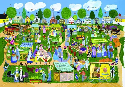 Produktbild von Alipson Puzzle Bauernmarkt Puzzle - 1000 Teile Puzzle Spiel