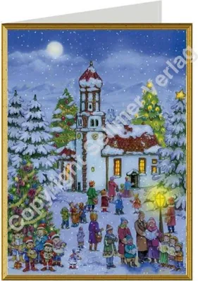 Image de Carte de Noël au style hivernal avec une enveloppe B6, de saison