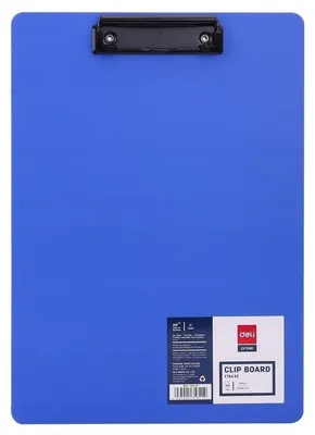 Imagen del producto de Base antideslizante de tamaño A4, color azul, con clip de plástico PP