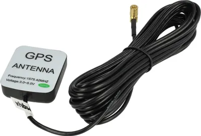 Produktbild von vhbw GPS Antenne kompatibel mit Seat RNS2, RNS4, RNS3, RNS1 Navi mit SMB-Buchse-Anschluss - Magnetfuß, 5 m, Schwarz