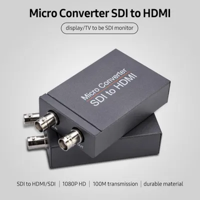 Zdjęcie produktu dla Konwerter SDI na High Definition Multimedia Interface (HDMI) – konwerter SDI na SDI z 2 wyjściami, obsługujący rozdzielczość Mini HD 1080p, zasilany przez USB