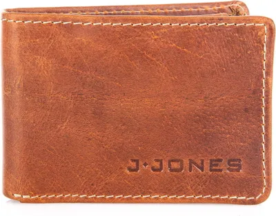 Produktbild von J Jones Klein Echtes Leder Herren Geldbörse Portemonnaie Brieftasche mit RFID-Schutz Braun