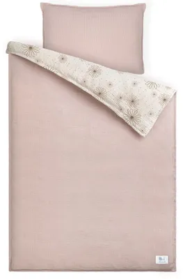 Imagen del producto de Juego de colchones para bebé de muselina, 100 x 135 cm, con funda de cojín de 40 x 60 cm