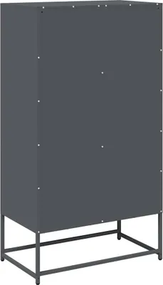 Image de Buffet haut anthracite 68x39x123 cm acier