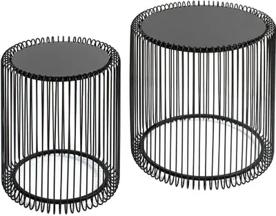 Zdjęcie produktu dla KARE zestaw stolików kawowych WIRE 44 cm czarny