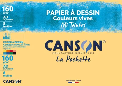 Produktbild von CANSON K¸nstlerpapier Mi-Teintes, DIN A3, leuchtende Farben VE = 1