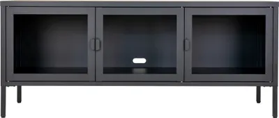 Produktbild von TV-Bank >Brisbane< in Schwarz, Metall - 130x55x40cm (BxHxT)