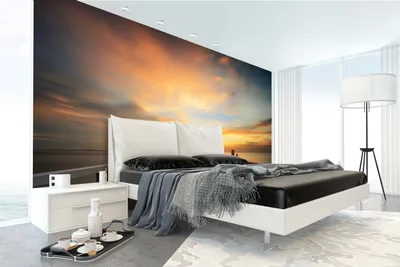 Produktbild von Vlies Fototapete HOLZBRÜCKE BEI SONNENAUFGANG 375 x 250 cm (inkl. Kleister) - Vlies Tapete, Wandtapete, Wandbilder - Tapete für Wohnzimmer Schlafzimmer, Büro, Küche - Montagefertig
