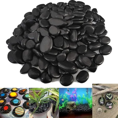 Zdjęcie produktu dla Kamienie akwariowe, czarne, 20-40 mm, 950 g, dekoracyjne kamienie do terrariów