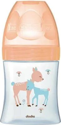 Image de Biberon Anti-Coliques Verre Dodie Sensation+ 150ml, +0m, Beige Biche, Tétine 3 Vitesses, Anti-Fuite