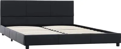 Produktbild von vidaXL Bettgestell Schwarz Kunstleder 120x200 cm