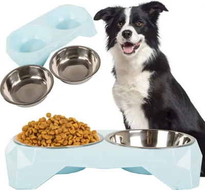 Immagine prodotto di Verk 19402 Ciotola doppia per cani in acciaio inossidabile